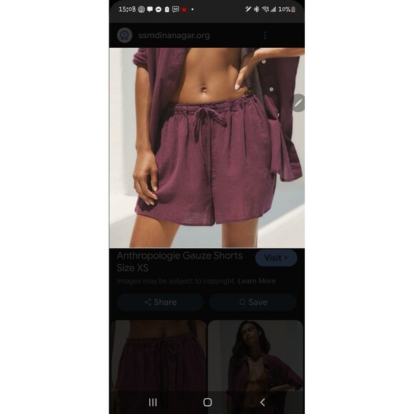 Anthropologie Arteeque Boho Gauze Shorts Women's M NWT - Picture 6 of 6